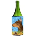 thumbnail image 1 of Doberman In Summer Flowers Wine bottle sleeve Hugger - 24 Oz., 1 of 1