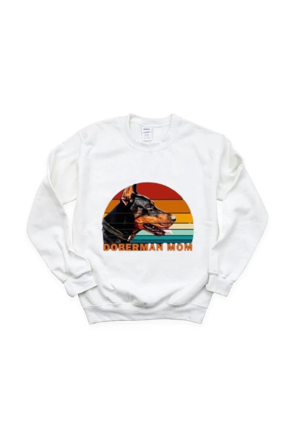 Doberman Mom Pet Lover Graphic Dog Mother Gift Dobermann Pinscher Cute Sweatshirt, for men & women, up to size 5XL