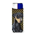 thumbnail image 1 of Doberman Natural Ears Candy Corn Halloween Portrait Ultra Hugger for slim cans, 1 of 6