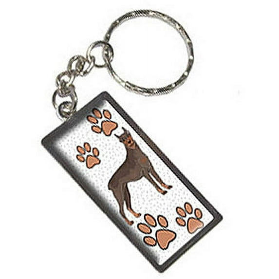 Doberman Of Distinction Keychain Key Chain Ring