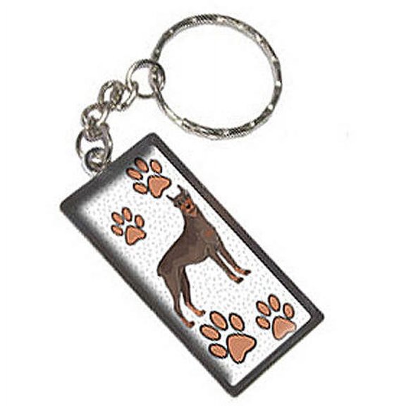 Doberman Of Distinction Keychain Key Chain Ring