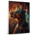 thumbnail image 1 of Doberman Pinscher Dog Space Painting Poster Unframe, Doberman Pinscher Dog Canvas Frame Ready to Hang - Boho Living Room Decor - Gifts For Women, 1 of 6