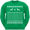 thumbnail image 1 of Doberman Pinscher Green Adult Ugly Christmas Sweater Crew Neck Sweatshirt, 1 of 1