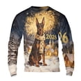 thumbnail image 1 of Doberman Pinscher Happy New Year 2026 with Fireworks on New Year's Eve All Over Print 3D Sweatshirt Unisex Merch Doberman Dog Lover Gifts - 12022, 1 of 6