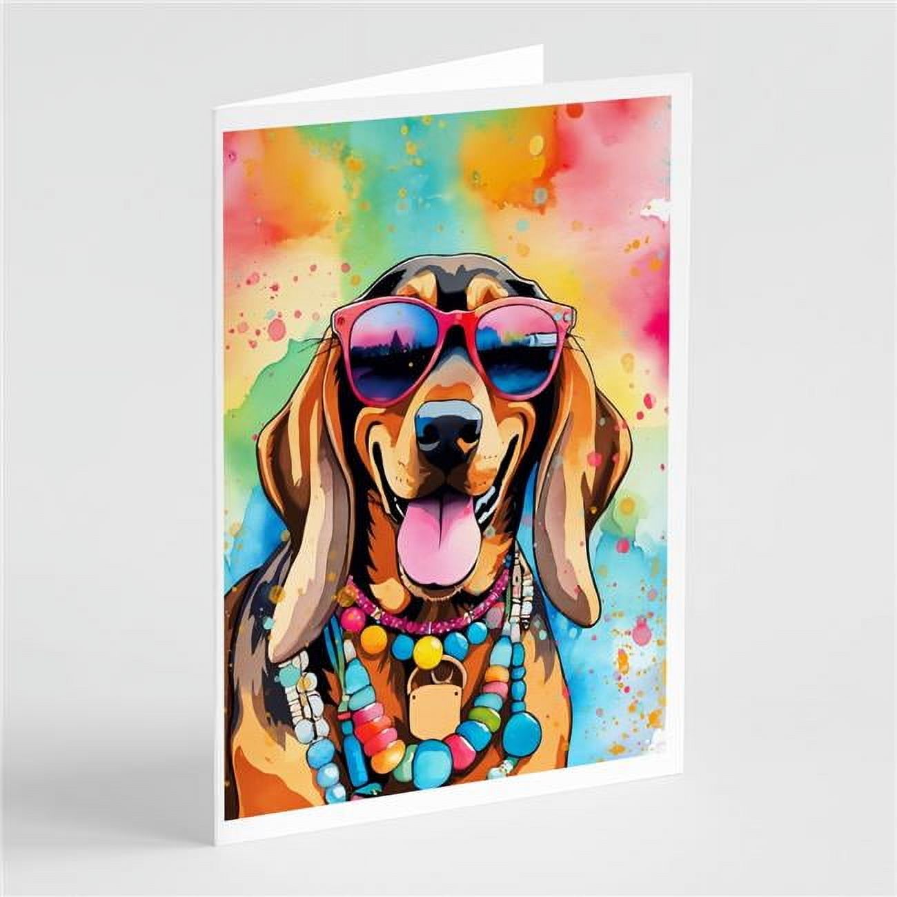 Doberman Pinscher Hippie Dawg Greeting Cards Pack of 8 7 in x 5 in