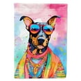 thumbnail image 1 of Doberman Pinscher Hippie Dawg House Flag 28 in x 40 in, 1 of 7