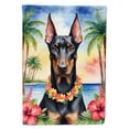 thumbnail image 1 of Doberman Pinscher Luau House Flag, 1 of 7