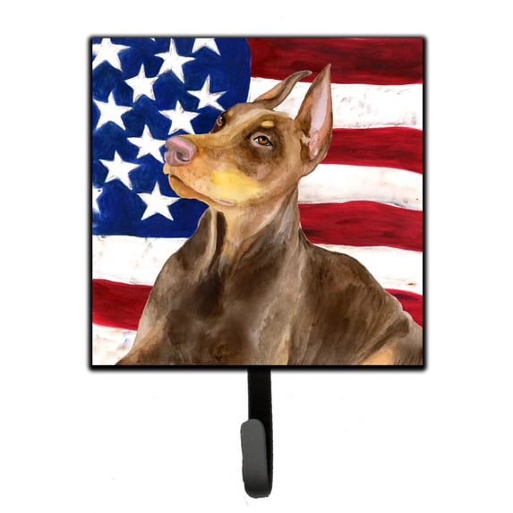 Doberman Pinscher Patriotic Leash or Key Holder
