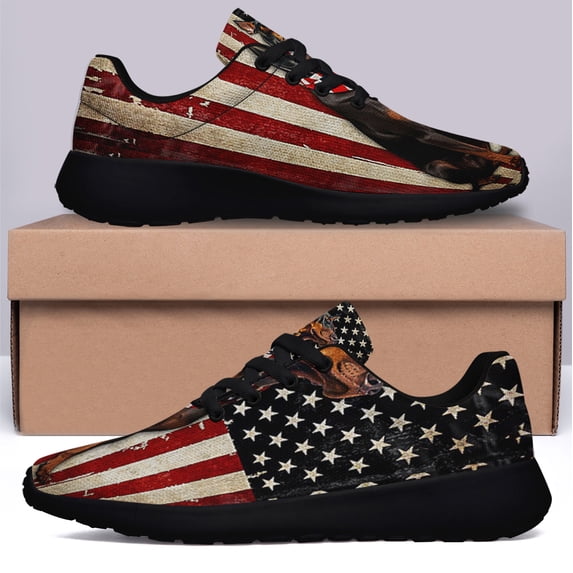 Doberman Pinscher Shoes Sneakers Black Size 3.5