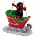 thumbnail image 1 of Doberman Pinscher Sleigh Ride Christmas Ornament Black Uncropped - DELIGHTFUL!, 1 of 1