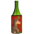 thumbnail image 1 of Doberman Snowflakes Holiday Christmas Wine bottle sleeve Hugger - 24 oz., 1 of 1