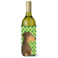 thumbnail image 1 of Doberman St. Patricks Day Shamrock Portrait Wine Bottle Hugger, 1 of 1