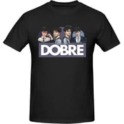 Dobre Music and Brothers Mens Classic Cotton T-Shirt for Men Classic Tee Black