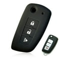 thumbnail image 1 of Dobrev 3 Button Silicone Case Protector Key Fob Cover Smart Car Remote Holder for 2014-2016 Nissan Rogue FLIP Key (Black), 1 of 5