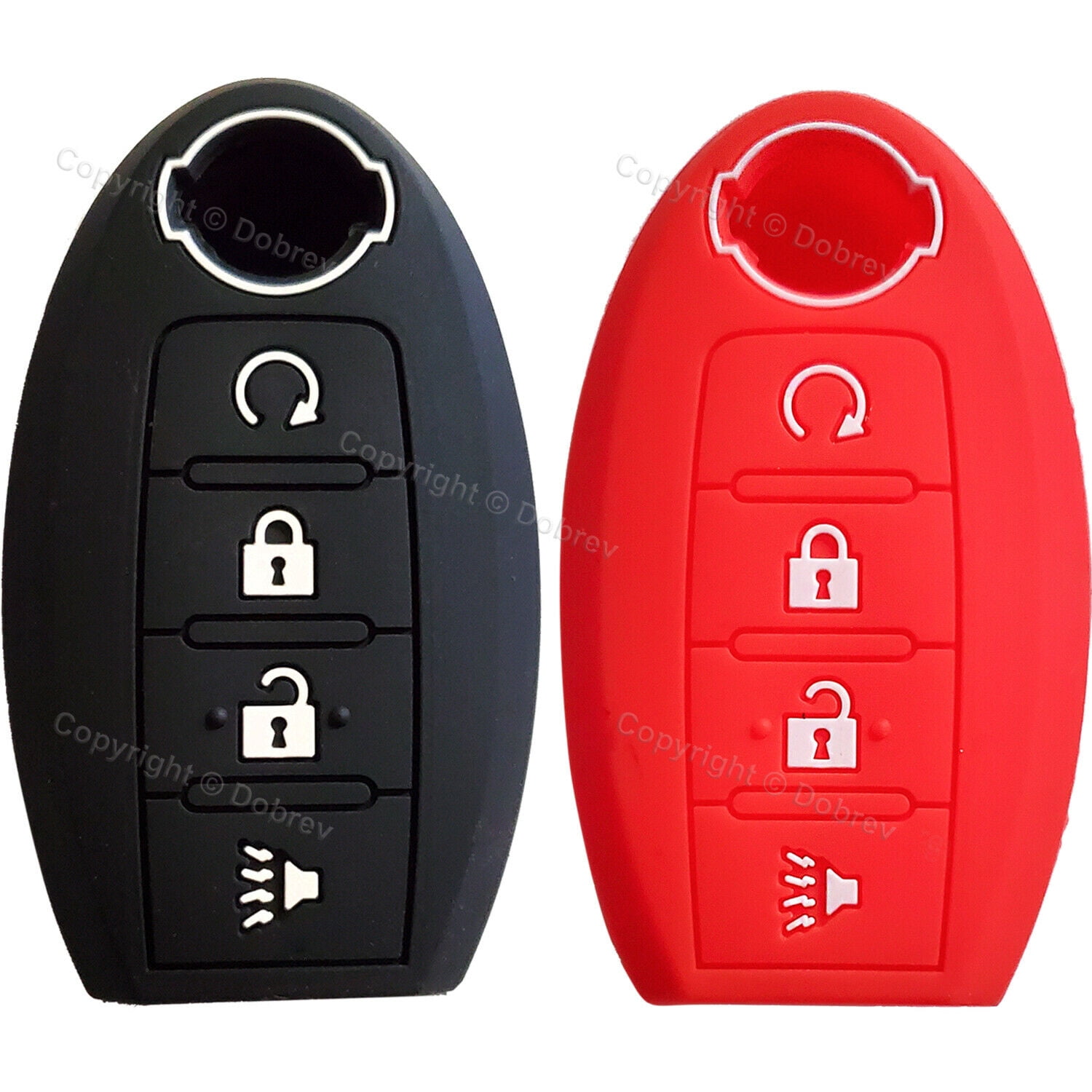 Dobrev 4 Button Dobrev Silicone Case Cover Skin Fob Entry Holder For ...