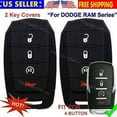 thumbnail image 1 of Dobrev 4 Button Silicone Cover Keyless Entry Fob Case Skin Protector Holder for Dodge Ram 1500 2019 2020 2021 Smart Remote Control Key, 1 of 6