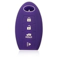 thumbnail image 1 of Dobrev 4 Buttons Silicone Rubber Case Protector Key Fob Cover Smart Car Remote Holder for Infiniti EX35 FX50 G37 M45 QX56 FX50 G35 M35 M56 2014-2015 Infiniti QX60 QX80 (Purple), 1 of 5