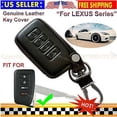 thumbnail image 1 of Dobrev Genuine Leather Cover 4 Buttons Keyless Car Fob Case for Lexus Gs RX RC 350 Key ES300 350 300h IS 300 250 200t 450h NX300 NX300h Key, 1 of 8