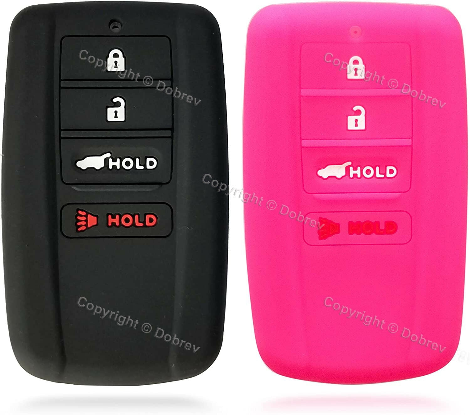 Dobrev Silicone 4 Button Case Cover Keyless Entry Protector Fob Skin ...