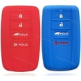 thumbnail image 1 of Dobrev Silicone 4 Button Case Cover Keyless Entry Protector Fob Skin Rubber Holder for Acura 2017 2018 2019 2020 Rdx Rlx ILX TLX MDX Key  red and blue, 1 of 4