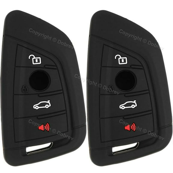 Dobrev Silicone Keyless Entry Remote Fob Case Cover Protector Skin Compatible with BMW X1 X3 X5 X6 M5 2 3 5 6 7 Series 2018 2017 Smart Key