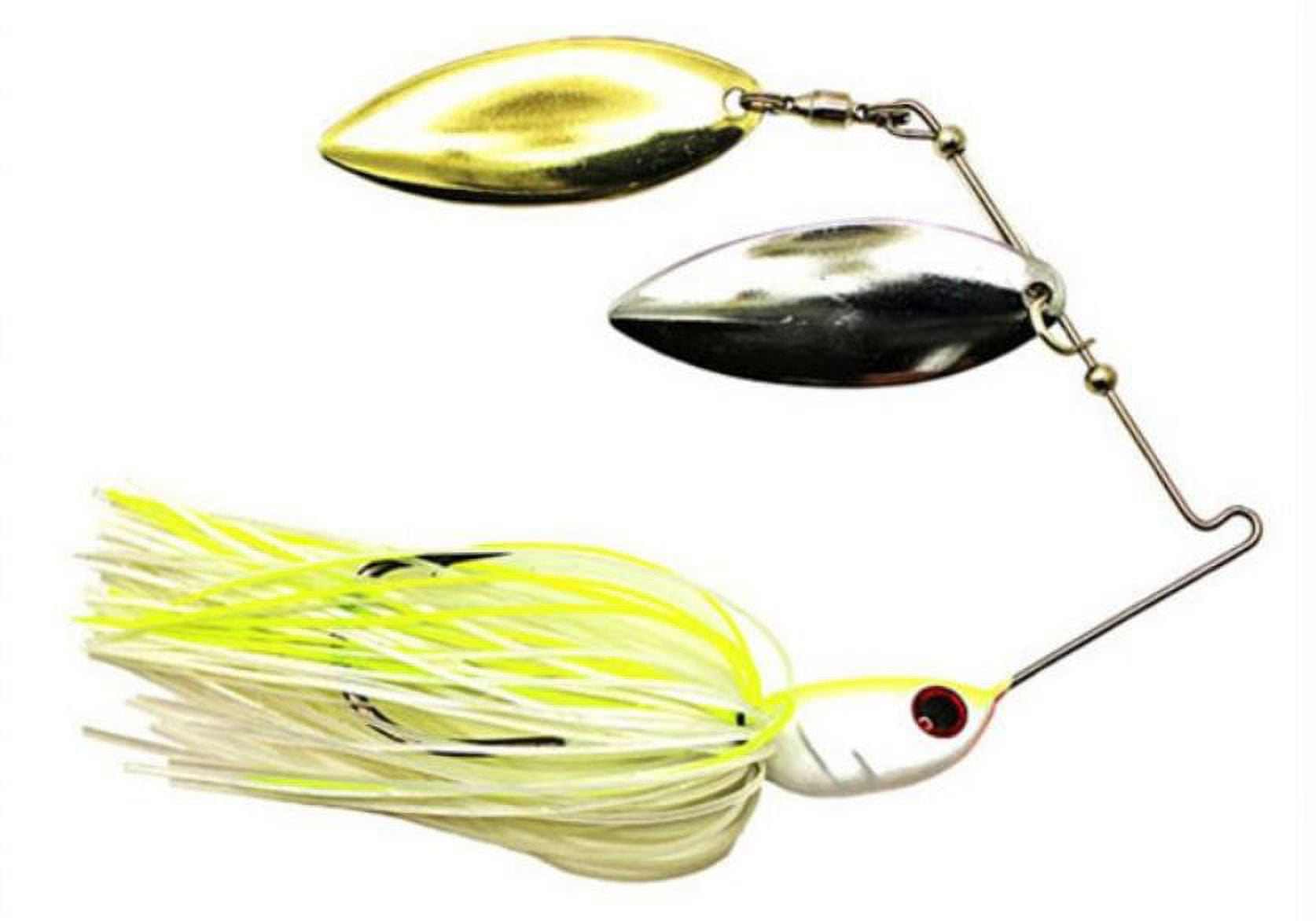 Dobyns Rods ADV1/2A07WIL/WIL Spinnerbait D-Blade Advantange A07 White/Chart  Willow/Willow 1/2 oz Spinnerbait D-Blade Advantange A07 White/Chart