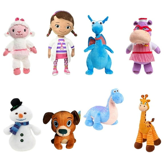 Doc 8pc Plush Stuffy Dragon Hallie Hippo Chilly Gabby Bronty Findo Lambie 8-12 New
