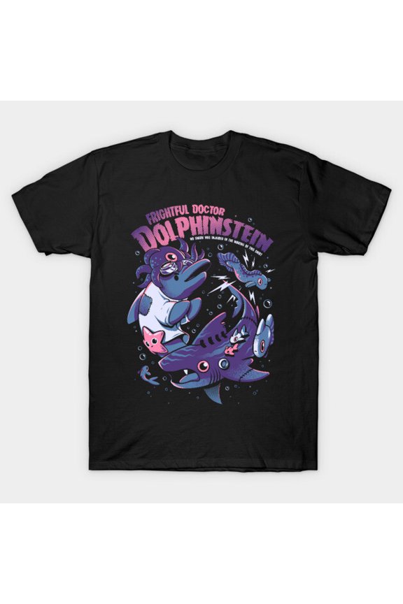 Doc Dolphinstein The Dolphin Doctor Funny Medical Pun Top Unisex T-Shirt, for men & women, up to size 5XL