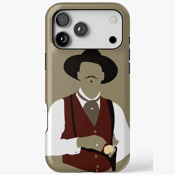 Doc Holliday Western Gunfighter Art iPhone Case 11 to 17 Pro Max