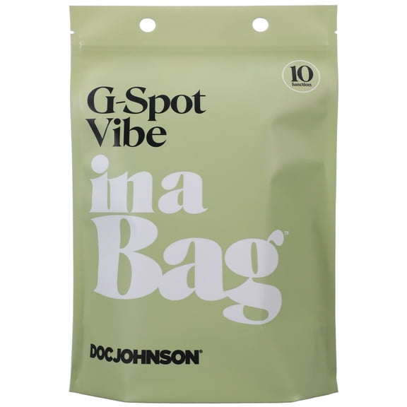 Doc Johnson G-Spot Vibe In A Bag Rechargeable Silicone Vibrator Black