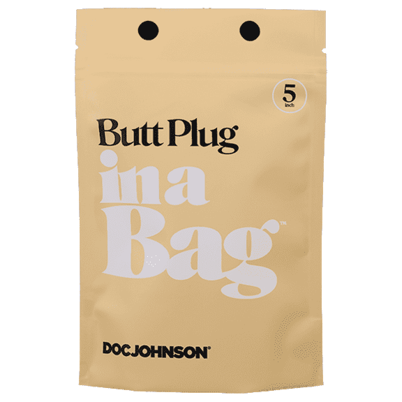 Doc Johnson Silicone Anal Plug In A Bag, 5", Black