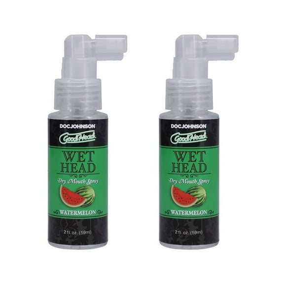 Doc Johnsons Good Head Wet Head Dry Mouth Spray, Watermelon 2oz - Pack of 2