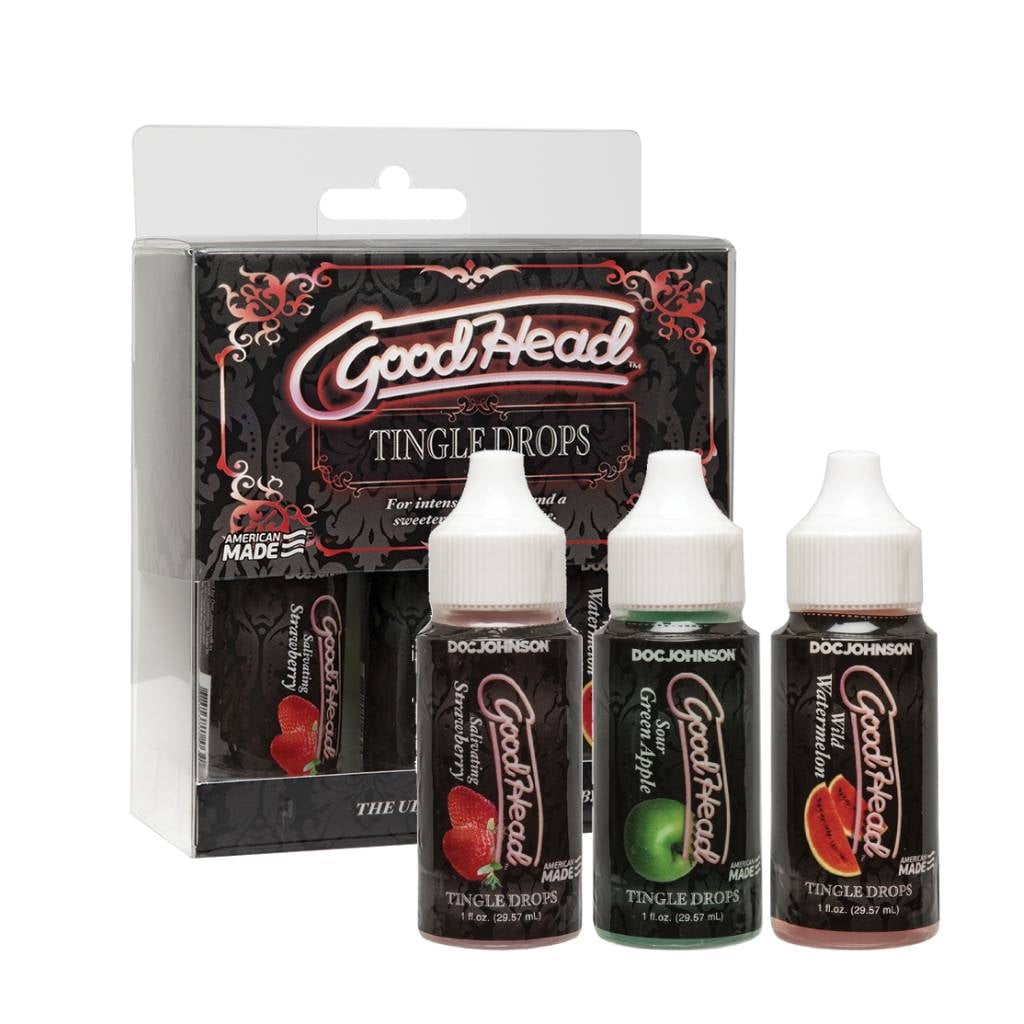 Doc Johnsons GoodHead Tingle Drops 1oz - 3 Pack