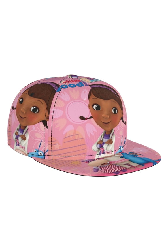Doc Mc-Stuffins Flat Brim Bill Baseball Cap Adjustable Hat Hip Hop Caps for Dad Kids Men Women