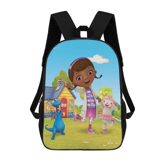 Doc Mc-Stuffins Lightweight Backpack 17 in Shoulder Laptop Bags Travel Hiking Daypack Backpacks