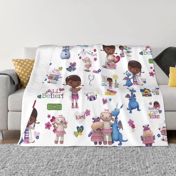 Doc Mc-Stuffins Ultra-Soft Micro Fleece Blanket Cozy Blanket Thick Warm Plush Throw Blanket Sofa Cushion