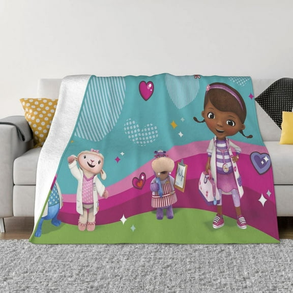 Doc Mc-Stuffins Ultra-Soft Micro Fleece Blanket Cozy Blanket Thick Warm Plush Throw Blanket Sofa Cushion