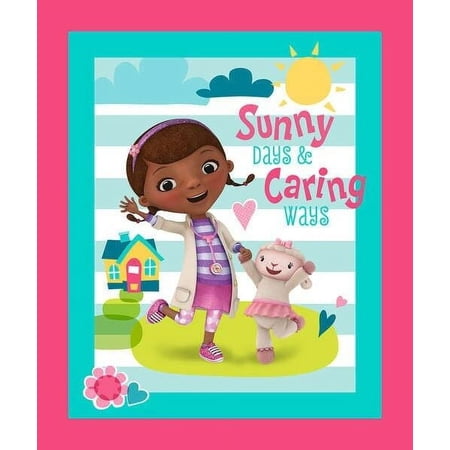 Doc McStuffin Sunny Days 55424 Springs Creative 100% Cotton Fabric By The Panel 35" x 43"