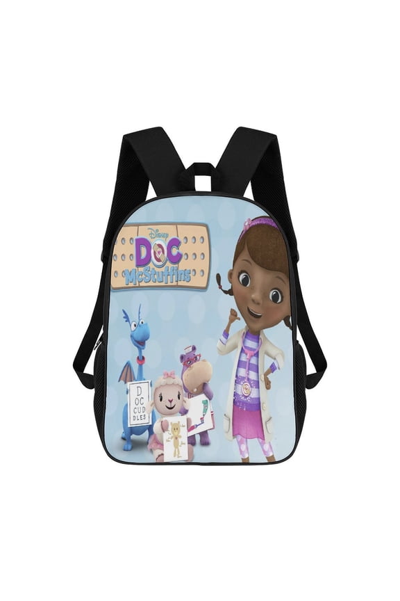 Doc McStuffins Lightweight Backpack 17 in Shoulder Laptop Bags Travel Hiking Daypack Backpacks