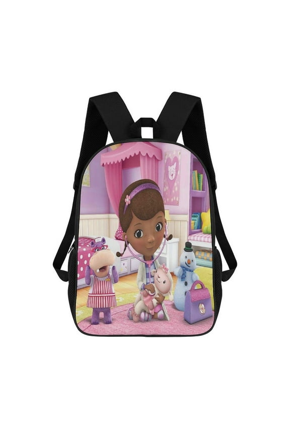 Doc McStuffins Lightweight Backpack 17 in Shoulder Laptop Bags Travel Hiking Daypack Backpacks