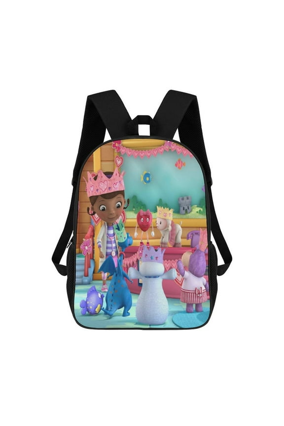 Doc McStuffins Lightweight Backpack 17 in Shoulder Laptop Bags Travel Hiking Daypack Backpacks