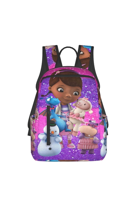 Doc McStuffins Lightweight Backpack Daypack Casual Shoulder Bags Travel Hiking Camping