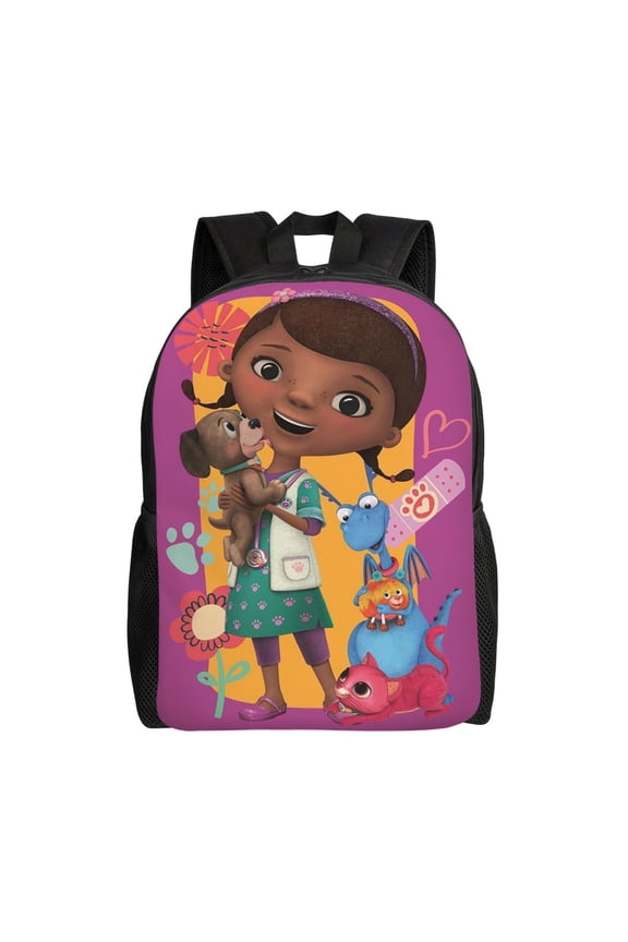 Doc McStuffins Lightweight Backpack Daypack Large Capacity Backpacks Adjustable Shoulder Straps Bags Travel Hiking