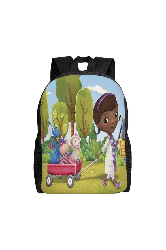 Doc McStuffins Lightweight Backpack Daypack Large Capacity Backpacks Adjustable Shoulder Straps Bags Travel Hiking