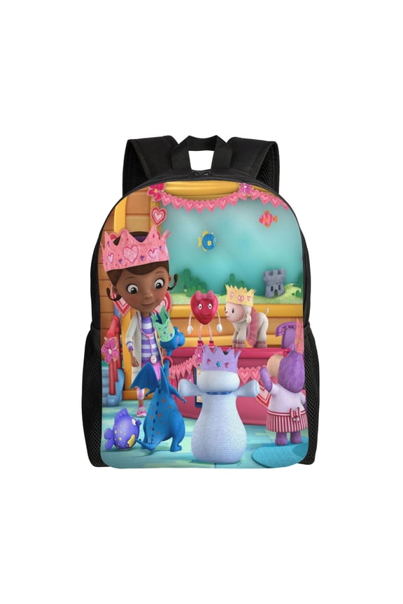 Doc McStuffins Lightweight Backpack Daypack Large Capacity Backpacks Adjustable Shoulder Straps Bags Travel Hiking
