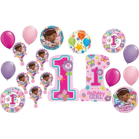 Doc McStuffins Party Supplies 1st Birthday Girl Balloon Bouquet Decoration