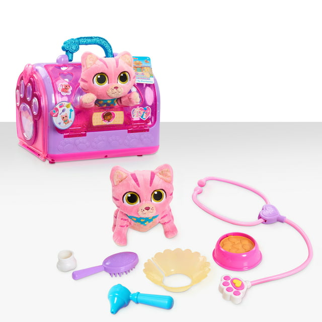 Doc McStuffins Pet Rescue On-the-Go Carrier, Whispers, Officially Licensed Kids Toys for Ages 3 Up, Gifts and Presents