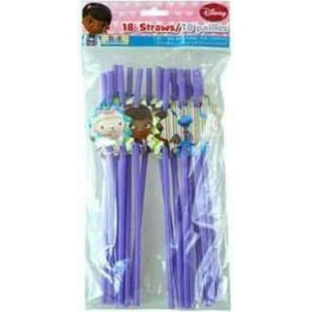 Doc McStuffins Straws (18 Pack)