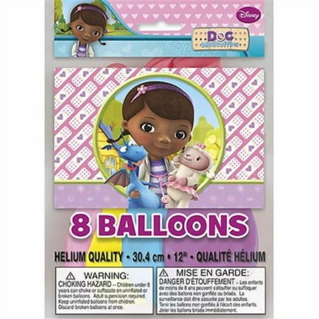 Doc Mcstuffins 47362 Latex Balloons - 8 Per Pack