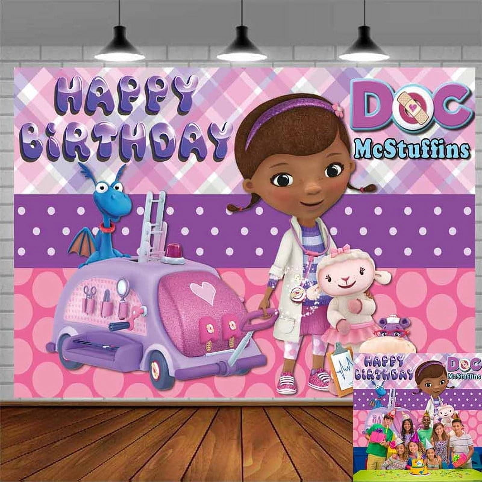 Doc Mcstuffins Backdrop Poster Background for Photography Kids Party Supplies Banner Birthday Party Decorations